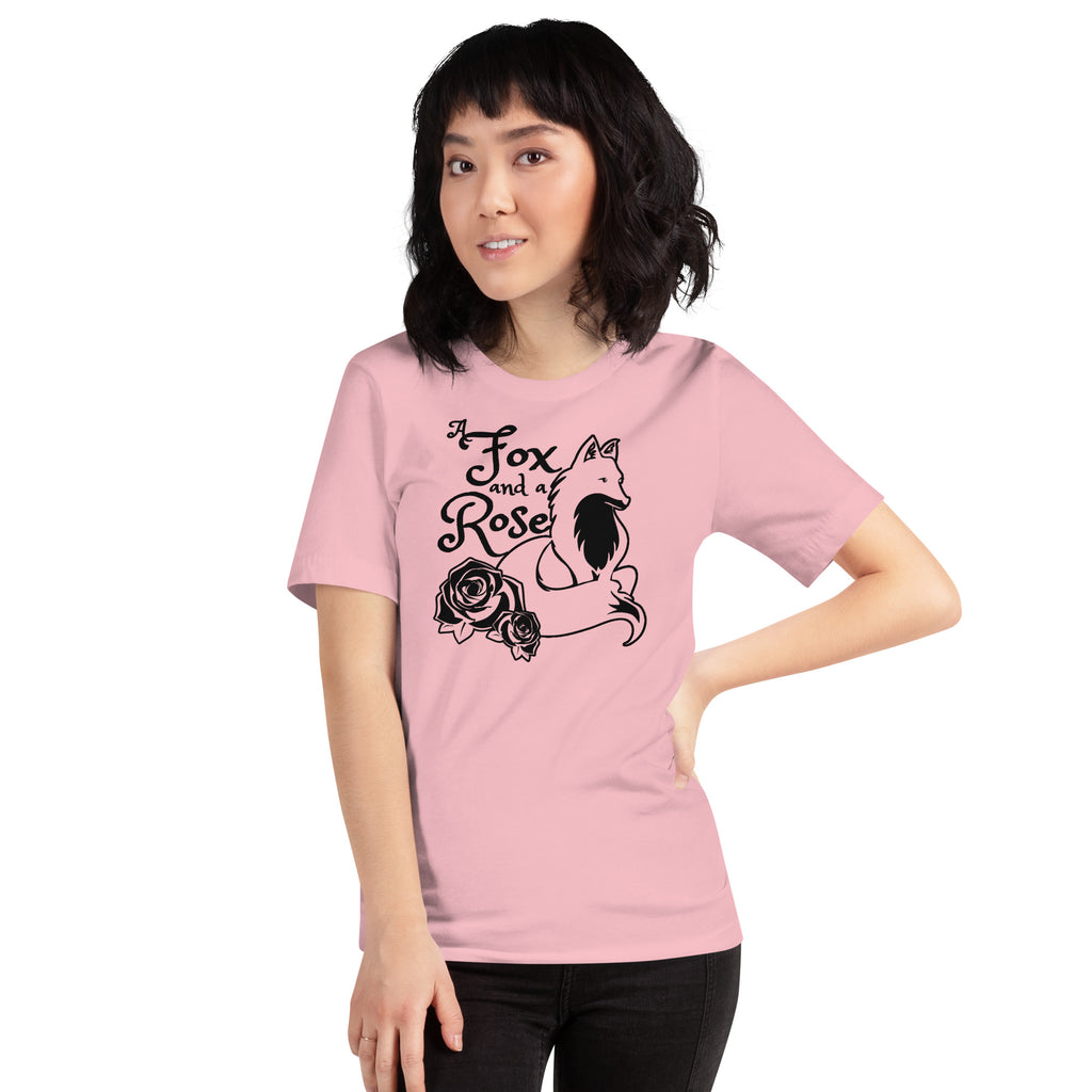 A FOX AND A ROSE Unisex t-shirt